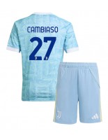 Juventus Andrea Cambiaso #27 Venkovní dres pro děti 2025-26 Krátký Rukáv (+ trenýrky)